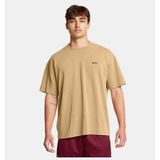Under Armour Erkek Ua Heavyweight Oversized Logo Wash Kısa Kollu Tişört 1389147-263 - Kahverengi-263 - XS