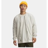 Under Armour Erkek UA Icon Rev Terry Varsity Ceket - Beyaz