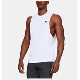 Under Armour Erkek UA Left Chest Cut Off Atlet - Beyaz-100