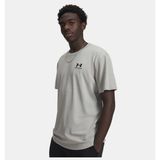 Under Armour Erkek Ua Logo Emb Heavyweight Kısa Kollu T-Shirt 1373997-069 - XL - Gri