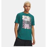 Under Armour Erkek UA Logo Kolej Kısa Kollu T-Shirt - Yeşil