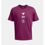 Under Armour Erkek Ua Project Rock Terry Kısa Kollu Tişört 1386880-001 - Mor-505