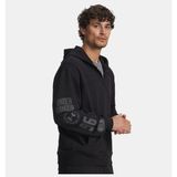 Under Armour Erkek UA Rival Lightweight Graphic Fermuarlı Ceket - Siyah