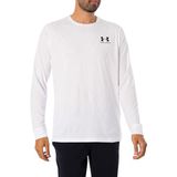 Under Armour Erkek UA SPORTSTYLE LEFT CHEST LS Gömlek Standart Kesim, Beyaz (Beyaz 100), XS