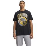 Under Armour Erkek Varsity Crest Kısa Kollu Tişört, (001) Siyah / / Kampüs Altın, S