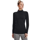 Under Armour Kadın Cg Authentics Mockneck sıcak polo spor tişörtü, kadınlar için, polo yakalı ve koku önleyici teknolojili fonksiyonel tişört