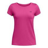 Under Armour Kadın HeatGear Armour Kısa Kollu Tişört, Astro Pembe/Siyah, S-M, Astro Pembe/Siyah, S-M