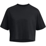 Under Armour Kadın Kısa Kollu 1383644-001 Campus Boxy Crop Tişört Siyah Rahat Kesim Günlük Kullanım