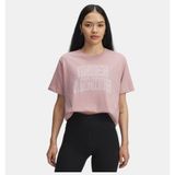 Under Armour Kadın Oversize Campus Tee T-Shirt Şık Tasarım ve Rahat Kesim 6007883-673 - Pembe
