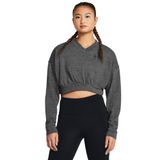 Under Armour Kadın Sweatshirt UA Rival Terry OS Crop Crw Castlerock Full Heather - Black MD