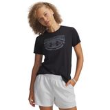 Under Armour Kadın tişörtü, kısa kollu, (001) Siyah/Beyaz, XS