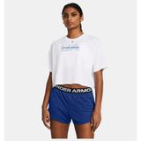Under Armour Kadın UA Boxy Crop Branded Kısa Kollu T-shirt - Beyaz-100