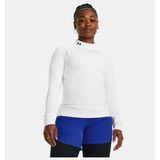 Under Armour Kadın UA ColdGear Authentics Mock Uzun Kollu T-shirt - Beyaz-100