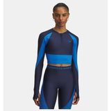 Under Armour Kadın Ua Heatgear Rib 1/4 Fermuarlı Uzun Kollu T-Shirt - Mavi - Mavi