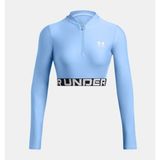 Under Armour Kadın Ua Heatgear Rib 1/4 Fermuarlı Uzun Kollu Tişört 1388692-001 - XL - Mavi-465