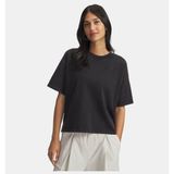 Under Armour Kadın UA Heavyweight Boxy Wash Kısa Kollu T-Shirt - Siyah - XS