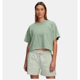 Under Armour Kadın UA Heavyweight Wash T-shirt - Yeşil-348