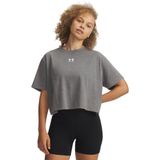 Under Armour Kadın UA Rival Boxy Wash T-Shirt, Gri, L Beden