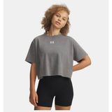 Under Armour Kadın UA Rival Boxy Wash T-Shirt - Yeşil