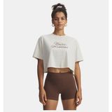 Under Armour Kadın UA Scriptheart Crop Kısa Kollu T-Shirt - Beyaz