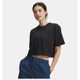 Under Armour Kadın UA Scriptheart Crop Kısa Kollu T-Shirt - Siyah