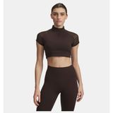 Under Armour Kadın UA Vanish Elite Crop Kısa Kollu T-Shirt - Kahverengi