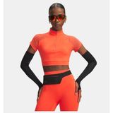 Under Armour Kadın UA Vanish Elite Crop Kısa Kollu T-Shirt - Kırmızı