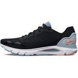 Under Armour Kadın UA W HOVR Sonic 6 Koşu Ayakkabısı, Black/Blue Granite/Bubble Peach, 36 EU