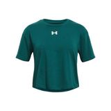Under Armour Kız Çocuk Antrenman Tişört UA CROP SPORTSTYLE LOGO SS Hydro Teal - White YSM