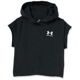Under Armour Kız Çocuk Sweatshirt UA G Rival Try SS Cut Hdy Black - White YSM
