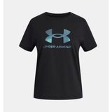 Under Armour Kız Çocuk UA Rival Shimmer Kısa Kollu T-Shirt - Siyah-001