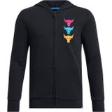 Under Armour Pjt Rck Boys LS FZ HD Q2 Erkek Çocuk Sweatshirt, Siyah, S