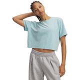 Under Armour Rival Boxy Tee Wash T-Shirt, M, 5003344409, Mavi, Kadın