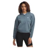 Under Armour Rival Flc Piped HZ Hoodie Kadın Sweatshirt Jasper Blue / / White LG