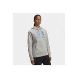 Under Armour Rival Fleece Shimmer Kadın Gri Kapüşonlu Sweatshirt