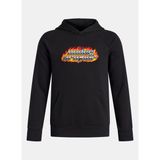 Under Armour Siyah Erkek Çocuk Baskılı Sweatshirt 6003781-001-UA Rival Flc Flamin Wdm - 13 - 14 Yaş