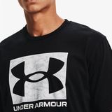 Under Armour UA ABC CAMO BOXED LOGO SS Erkek T-Shirt Siyah Nefes Alabilir Kumaş ile Rahat Kullanım - XL