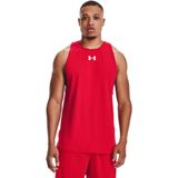 Under Armour UA BASELINE COTTON TANK Erkek Atlet, Red / White / White, M
