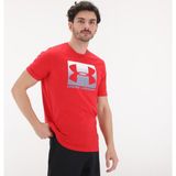 Under Armour UA BOSXED SPORTSTYLE SS Kırmızı Tişört Erkekler İçin Nefes Alabilir Kumaş ve Şık Tasarım 1329581-600 - Kırmızı-600