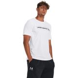Under Armour UA CAMO CHEST STRIPE SS Erkek T-Shirt White/Mod Gray/Black SM