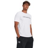 Under Armour UA CAMO CHEST STRIPE SS Erkek T-Shirt White/Mod Gray/Black XL