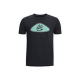 Under Armour UA CURRY LOGO SS Erkek Çocuk T-shirt, Black / / White, XS