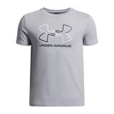 Under Armour UA GL FOUNDATION SS Erkek Çocuk T-Shirt Mod Gray Light Heather / / Black YXL