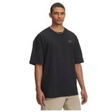 Under Armour UA HWT WOVEN LABEL SS Erkek T-Shirt Black / / Black SM