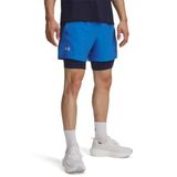 Under Armour UA LAUNCH 5 2-IN-1 SHORTS Erkek Şort Blue Atlantis/Washed Navy/Reflective SM