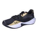 Under Armour UA Lockdown 7 Low Unisex Yetişkin Basketbol Ayakkabısı Black/Metallic Gold/Black 42