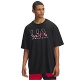 Under Armour UA M HWT Hoops Branded SS Erkek T-Shirt Black / / White MD