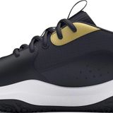 Under Armour UA PS Lockdown 7 Erkek Çocuk Basketbol Ayakkabısı Black/Black/Metallic Gold 28