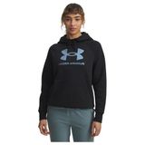 Under Armour UA Rival Flc Shimmer Hdy Kadın Sweatshirt Black / / Iridescent LG