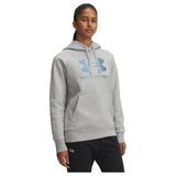 Under Armour UA Rival Flc Shimmer Hdy Kadın Sweatshirt Mod Gray Light Heather / / Iridescent LG
